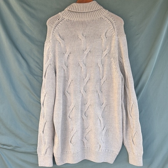 NWT BRAX Men EU 54 US M Brian Wool Blend Knit Turtleneck Sweater in Cookie Gray - Picture 6 of 7
